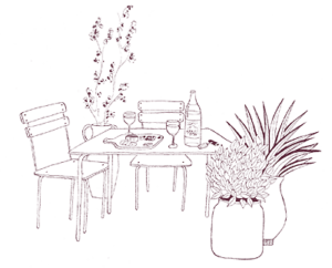 Terrasse de la Maison Moga
