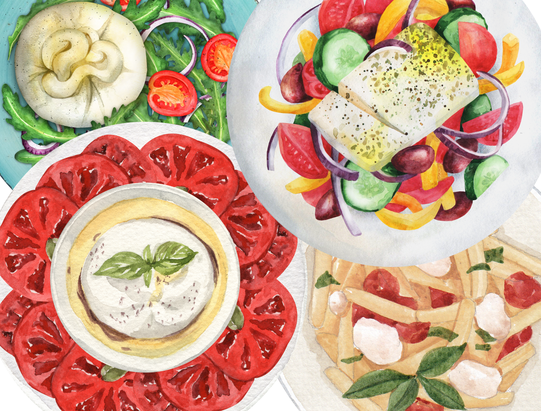 Plats avec des fromages d’été