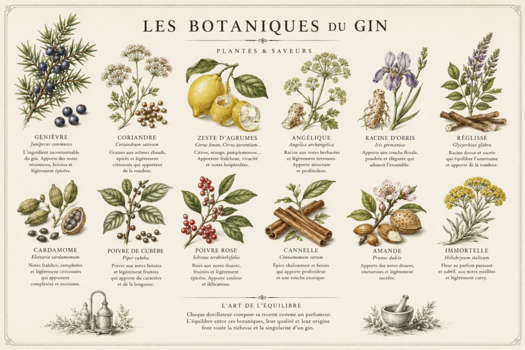 Déguster le gin et découvrir les botaniques qui le compose.